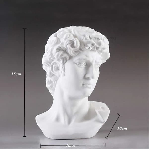 Græsk mytologi David hoved buste statue mini Europa Michelangelo