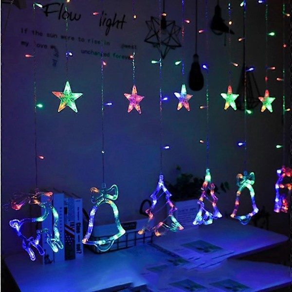 6 stk. Sugekop Lysstreng, Sugekop Lysstreng Vindue, Sugekop Lysstreng, Sugekop Lysstreng Jul, LED Sugekop Jul, Sugekop LED