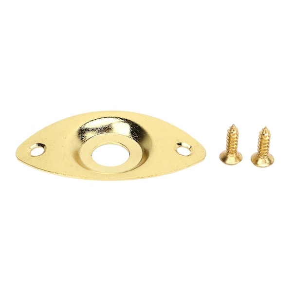 \"QD\" Gitar Oval Jackplate Robust Dekorativ Elektrisk Gitar Uttak Sokkel Jackplate Erstatning Gull
