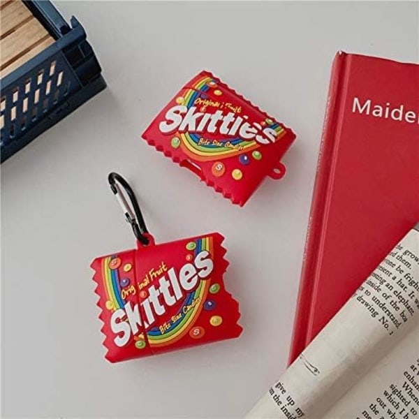 [QD] Søtt etui for Airpods 3. generasjon, 3D SK godteri-design i silikon, beskyttende støtsikkert etui med nøkkelring for Airpods EaREuds