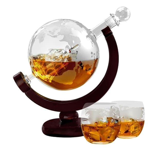 /QD/Rund Karaffel med Skib - To Glas