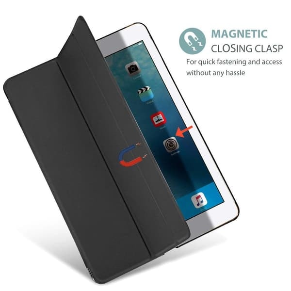 iPad kotelo 9.7 tuuman iPad 5/6 iPad Air 1/2 Smart Cover Case Musta_qq