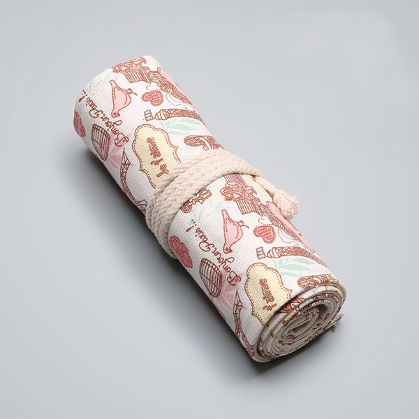 12/36/72 Fack Canvas Pennfodral Rullfodral Pennhållare för Etui för Student Konstnär Ritning Färgläggning Organizer Stationär - A 36 hål