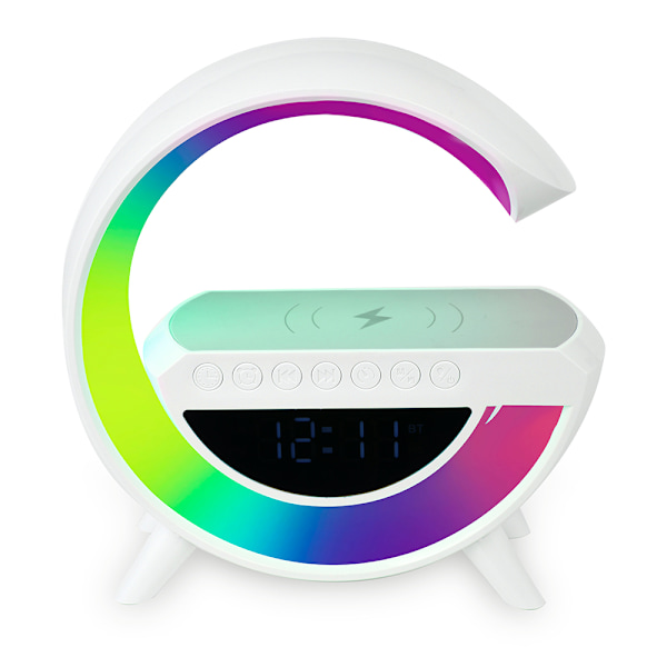 Wireless Charger with Clock, Speaker and Color Changing Light