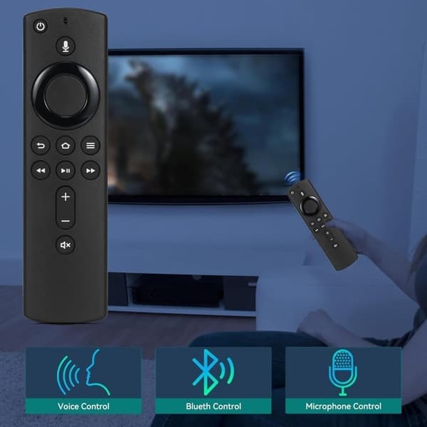 Applicera på L5B83H Smart TV Röstfjärrkontroll för Amazon 2:a 3:e Gen Fire Stick 4K Cube