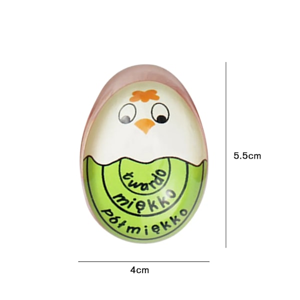 QU. Fargeendrende Egg Timer for Kokte Egg Kjøkken Matlaging Yummy Alarm Egg Kokt Verktøy Miljøvennlig Resin Timer for Kjøkken