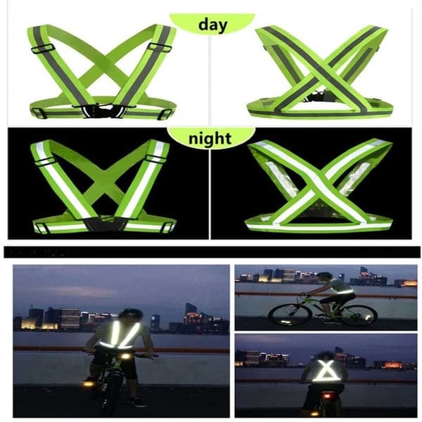 2-pak Reflexvest Reflexsele til Løb og Cykling Neon Gul_qq