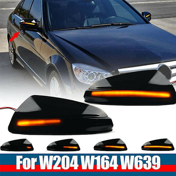 LED Dynamiska Blinkers Sidospegelindikator för C-klass W204 07-14 W639 ML W164