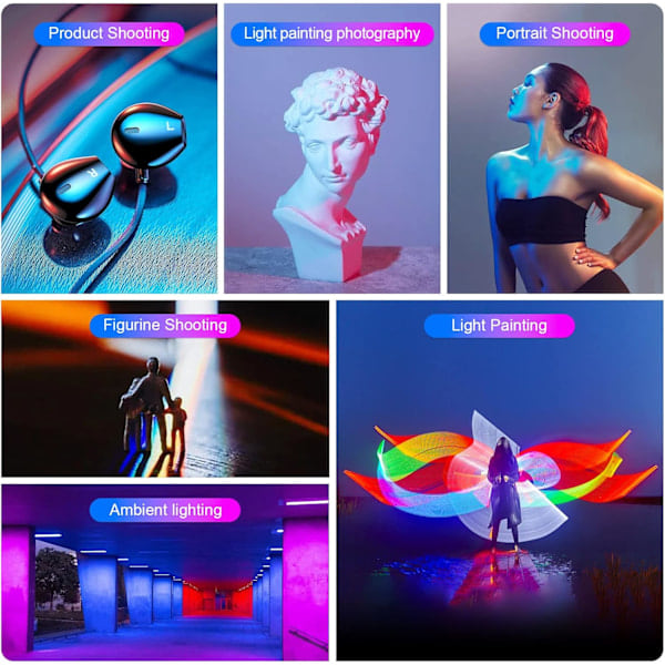\"QD\"P400 RGB LED -videovalo 2500-6500K LED-valokuvausvalo OLED-näyttö, 0-100% säädettävä kirkkaus, 2500mAh sisäänrakennettu akku, 12 valaistuskohtausta
