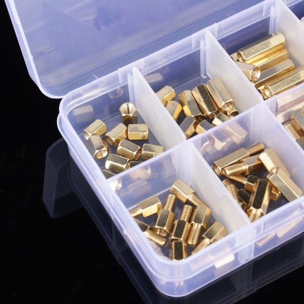 QU/120 kpl M3 pilaripylväspultit piirilevyetäisyyksille PCB-kortin mutteriruuvit kuusiokolo pyöreä yksinkertainen pannupää