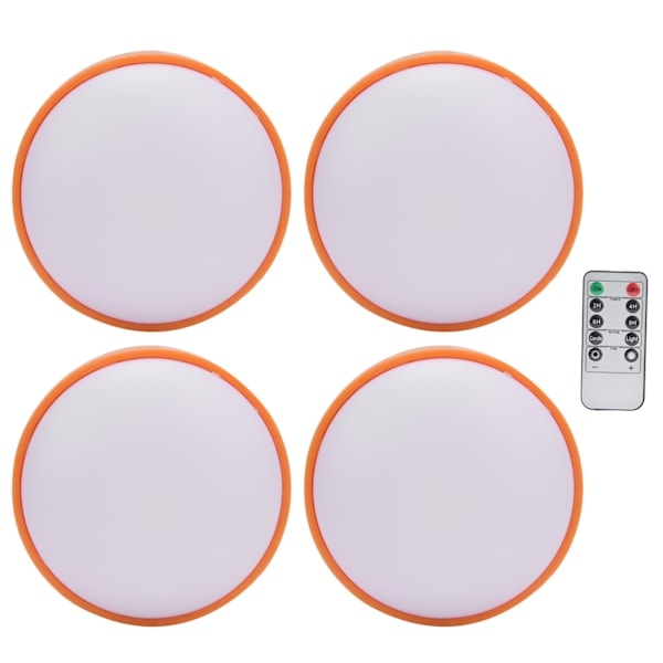4 stk Halloween Gresskarlys LED Halloween Lyktlys med Fjernkontroll for Festivaldekorasjon