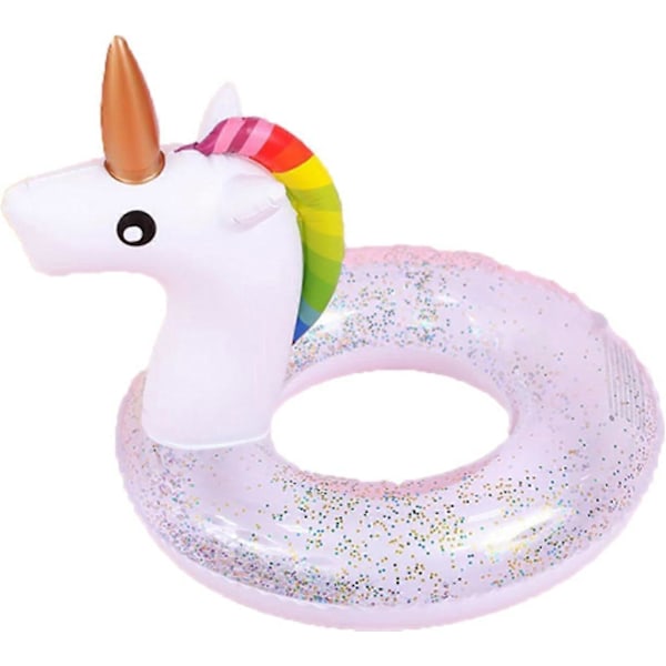 Oppustelig Svømmering til Pool om Sommeren, Oppustelig Pool Float - Søde Glitter Svømmeringe Strandfest Vandunderholdning_ufo