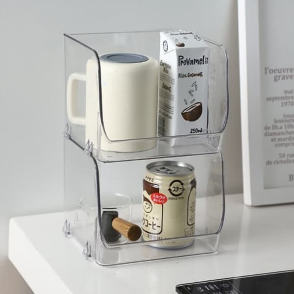 Makeup Organizer Stabelbar plast kosmetik vitrine til hjemmet
