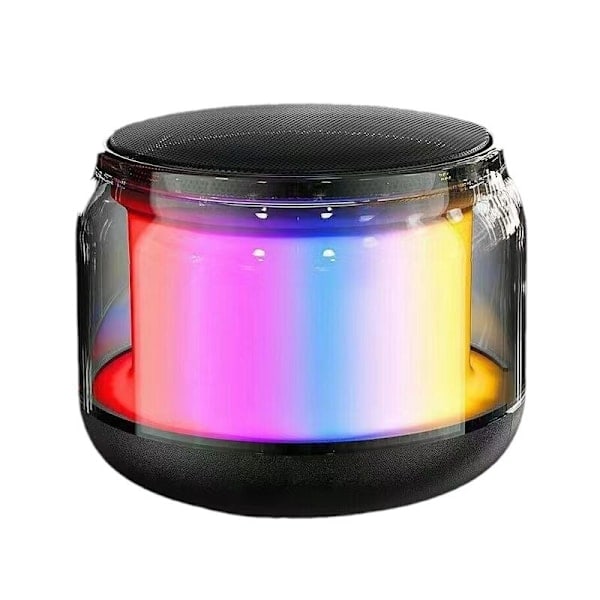QD-RGB-lys Bluetooth-audio Farverig atmosfære lampe, stationær computer udendørs lille bærbar stereo bluetooth-højttaler,