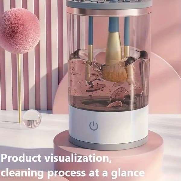 Automatic Makeup Brush Cleaner, Elektrisk Rengöringsenhet, Snabb och Hygienisk, Perfekt Present till Kvinnor
