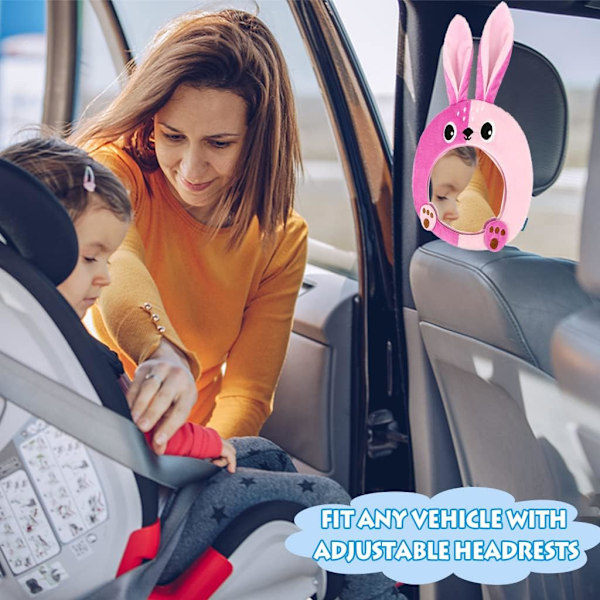 \"QD\" Babyspegel för bil, bilbarnstolsspegel, bakåtvänd babyspegel