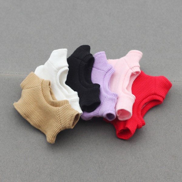 /QU/17CM Labubu Docka Labubu Stickad T-shirt Enfärgad Tillbehör Labubu Dockkläder Stickad Set Tröja Red