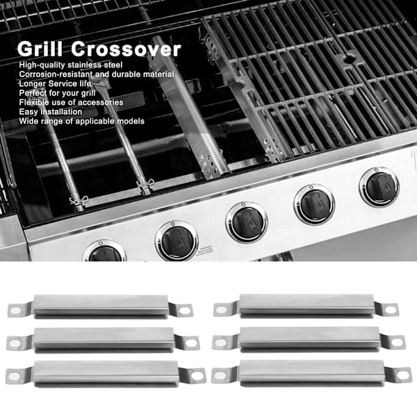 QU/2 Set Grillin Ylikäynti Säädettävät Kanavaputket Grilli Ruostumaton Teräs Kaasunkorjausosasarja