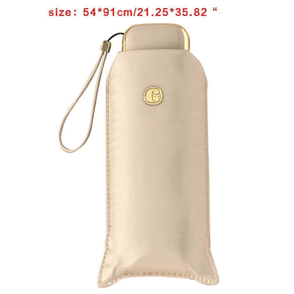 Moderne Elegant Mini Flad Paraply Manuel 5 Foldbar Luksus Anti UV Solbeskyttelse til Sol til Beskyttelse Regntæt Rejse Bærbar Lomme Paraply for_FO Black