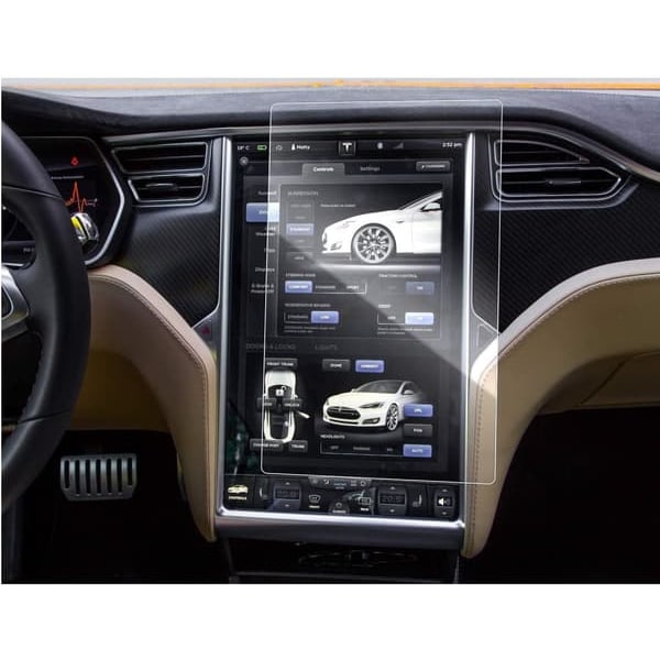 Hærdet glas skærmbeskytter kompatibel med Tesla Model X / S_qq