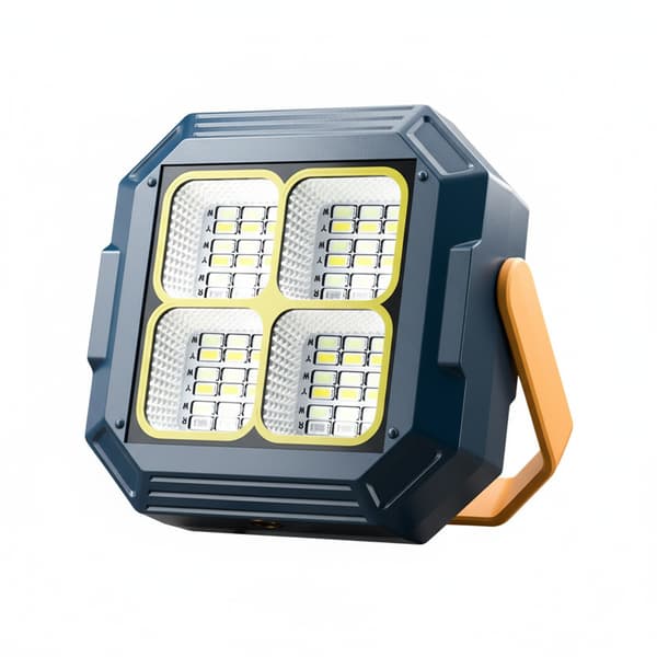 Solar Camping LED-lys, 4 lysmoduser, langvarig batteri, for utendørs camping, nødsituasjoner, nattmarkedsboder