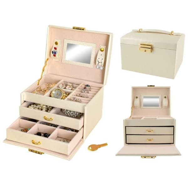 Elegant Smykkeskrin Beige_qq