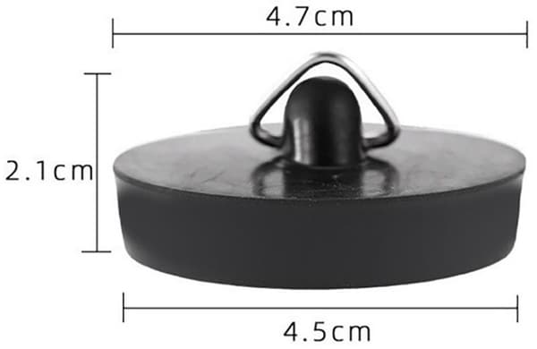Universal afløbsprop sæt, anti-tilstopning holdbar lugtfri gummi prop til vask badekar og bruser, sort, 4-pak