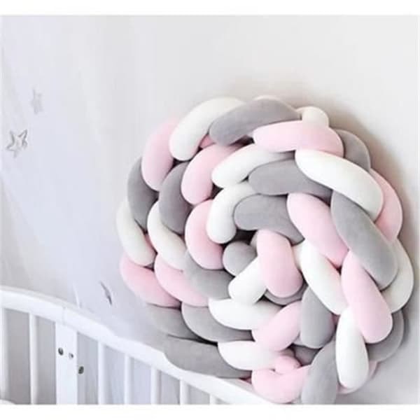 /QD/Sengekant Slange Pute Flettet pute Fløyel Kantbeskyttelse Baby - 3M