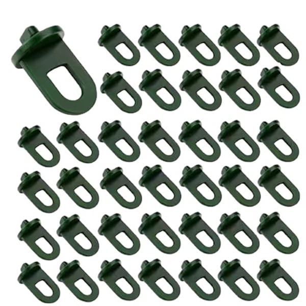 QU)Kasvihuonekoukku Muovikasvihuone Twist Clips 50kpl Kasvihuone