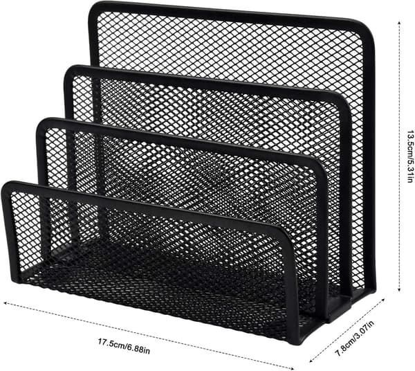 Metallinen kirjeteline, luettelonkerääjä 3 lokerolla