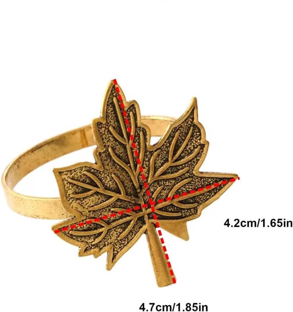 QQ-Efterårsservietringe | Thanksgiving servietholdere - efterårslønblade servietringe til Thanksgiving halloween hjem bryllupsfest middag