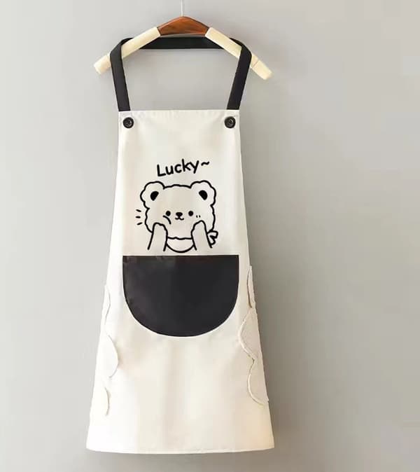 2-pak Køkkenforklæder, Professionelle, Unisex, 65x72cm, Sort/Hvid, PVC