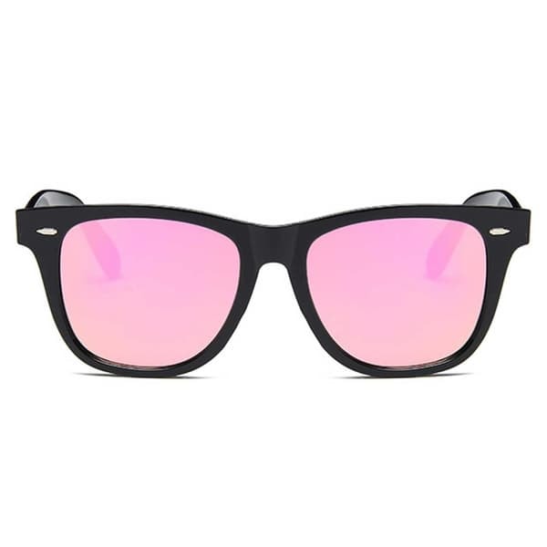 Svarta Wayfarer Solglasögon Rosa Spegelglas_qq