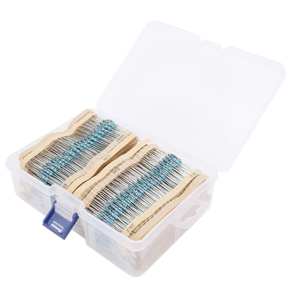 [QD]3120st Metallfilmsmotståndssats 156 Värden Skydd Blandat Set Elektroniska Komponenter 1/4W
