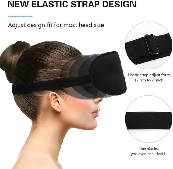 3D-øjenmaske lystæt sovemaske