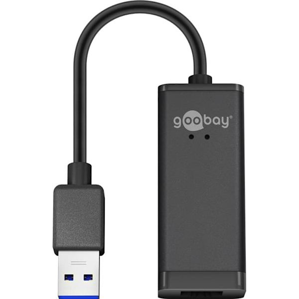 USB-A Ethernet Adapter, Black