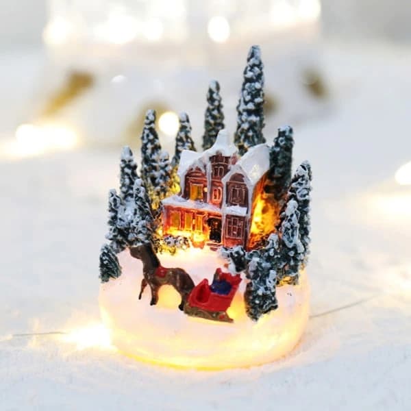 Julby LED-belysta julbystatyetter för inomhuslandskap