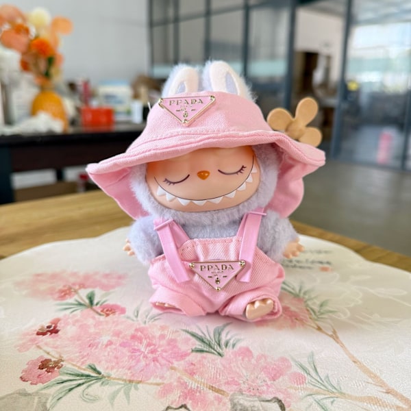 Labubu Klær og Tilbehør Luksus Designer Kun, Dukker Er Ikke Inkludert, Labubus Original med Klessett for La Bubu Dukke_qd Pink P home two-piece set