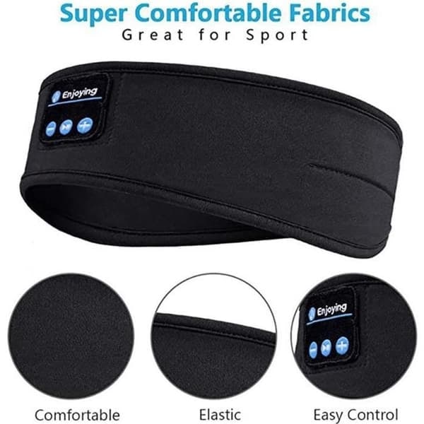 /QD/Bluetooth Sömnhörlurar Trådlösa Stereo Ögonmask Hörlurar Öronproppar Sömnmusik - Svart