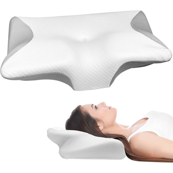 QU*63 x 37 x 12 cm niskatyyny, muistivaahtotyyny, ortopedinen tyyny, niskatuki, ergonominen tyyny, tyyny kylki-, selkä- tai vatsamakuulle