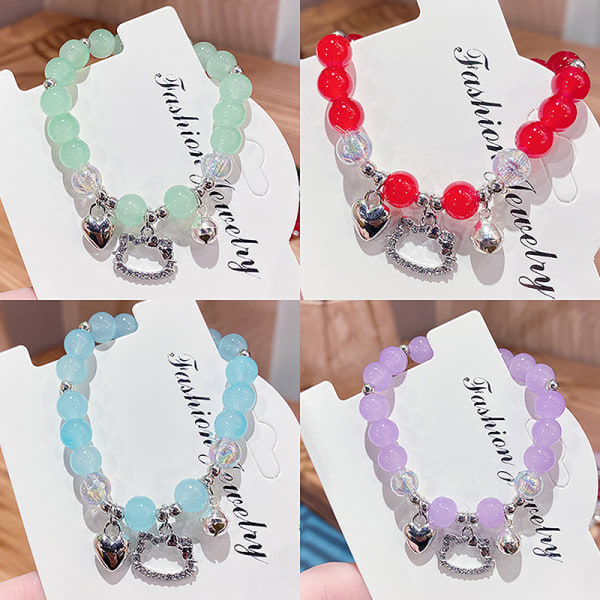 \"QD\" Love Bell DIY Armbånd Kvinde Håndlavet Perlebesat Kæreste Armbånd