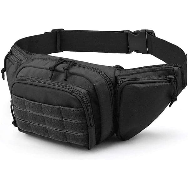 Udendørs Midjetaske 800D Oxford-Nylon Sort