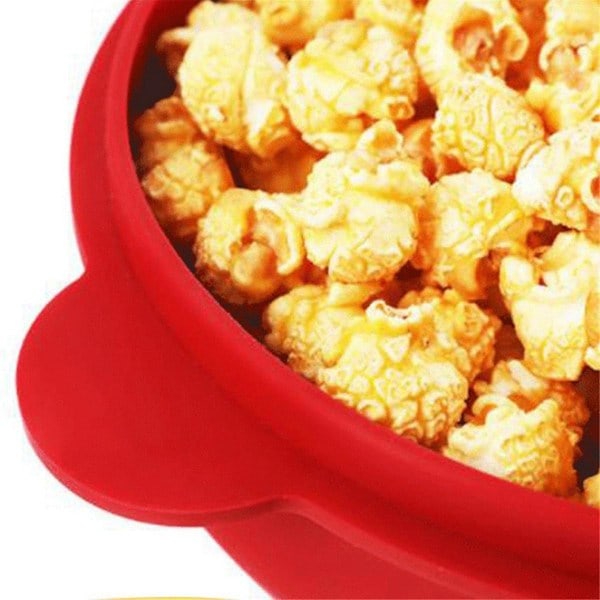 Højkvalitets mikrobølgeovn popcorn skål spand silikone DIY popcorn maker med låg chips frugt skål kit