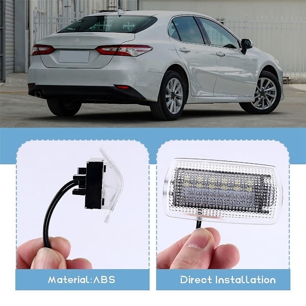2 stk. LED-dørlamper til Toyota Land Cruiser 200-serien 150-serien Prado MK4 J150 Lexus ES240 IS250 - Hvid