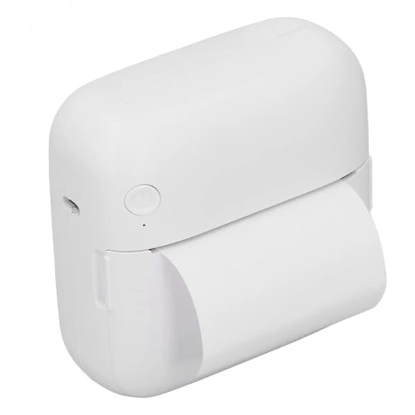 Mini printer Hvid Mini lomme printer Bluetooth Termisk etiket P