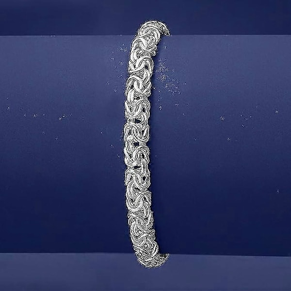 \"QD\" Litet Byzantinskt Armband i Sterling Silver