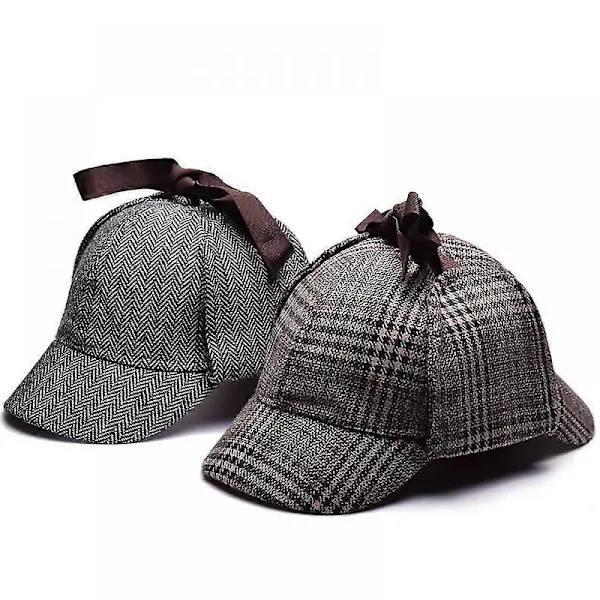 Ull Tweed Deerstalker Hatt - Grå