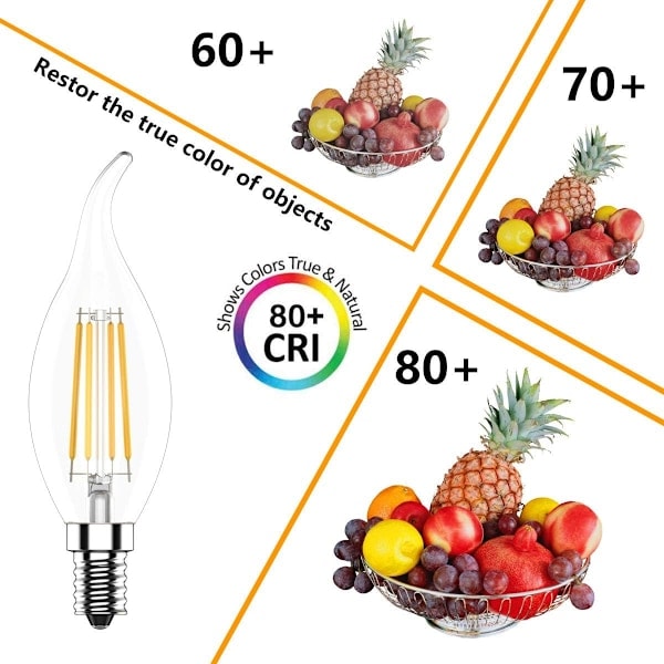 [QD] Tuoplyh 10-pak E14 LED-pære 4W, varm hvid 2700K kandelaber E14 SES-pære, ikke dæmpbar, 400LM, LED-pære