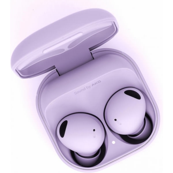 Äkta trådlösa Bluetooth hörlurar med brusreduceringsfunktion, högtrogen ljudkvalitet, 360-graders ljud, bekvämt in-ear, HD-röst, conve Violett