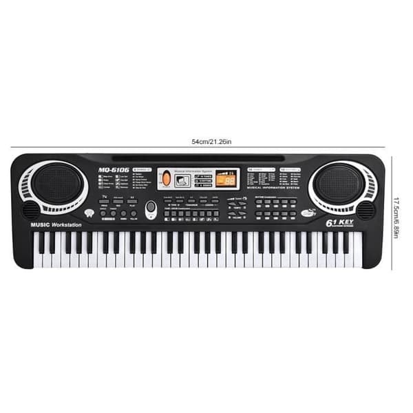 /QD/Elpiano - DUO - 61 digitala tangenter - ABS-plast - med mikrofon